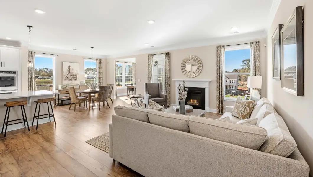 Furnished interior in a model home at North Highway 101 in Greer (Image 16).
