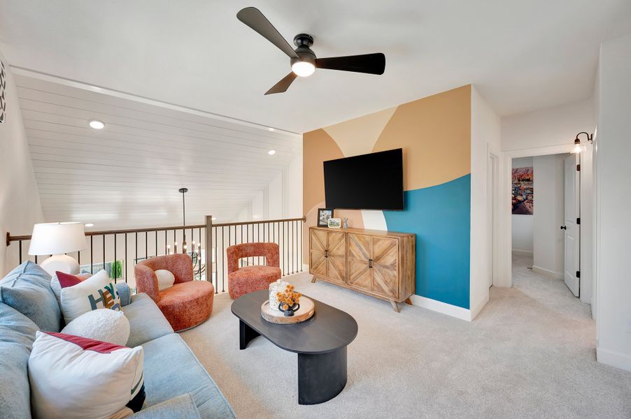 Furnished interior in a model home at Prairieland Village - Grove Collection in Cypress (Image 26). Furnished interior in a model home at Prairieland Village - Grove Collection in Cypress (Image 26).