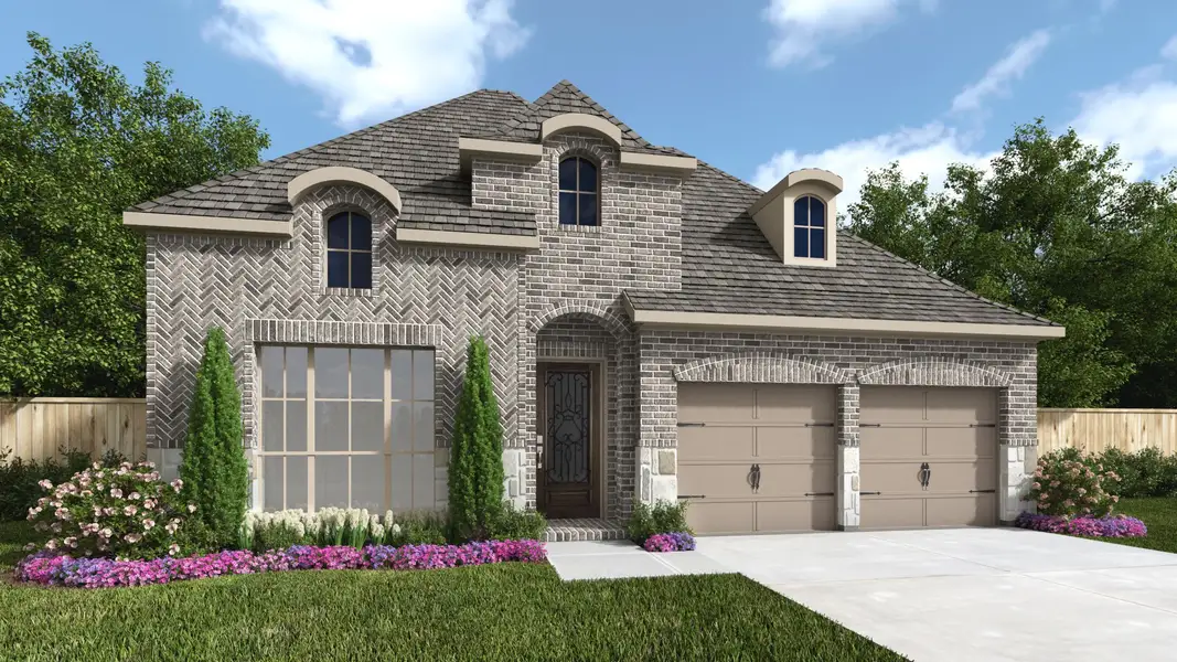Front exterior of a home in the Palmera Ridge community, located in Leander, TX (Image 9).
