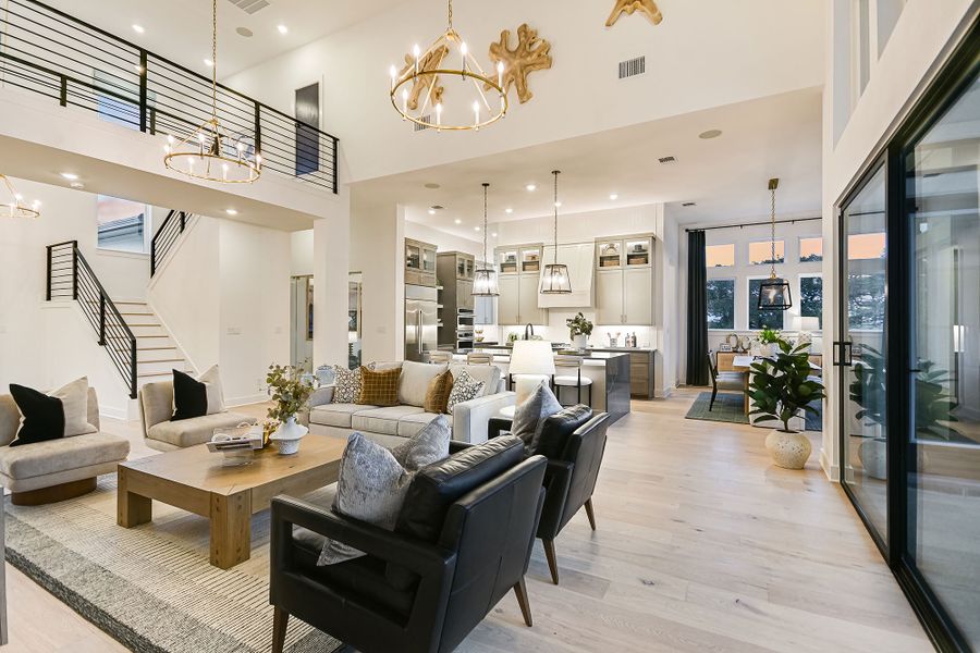 Furnished interior in a model home at Caliterra in Dripping Springs (Image 21). Furnished interior in a model home at Caliterra in Dripping Springs (Image 21).