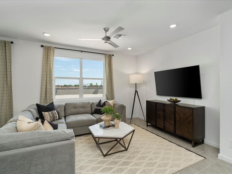 Great Room in Cedar Floorplan at Silva Farms