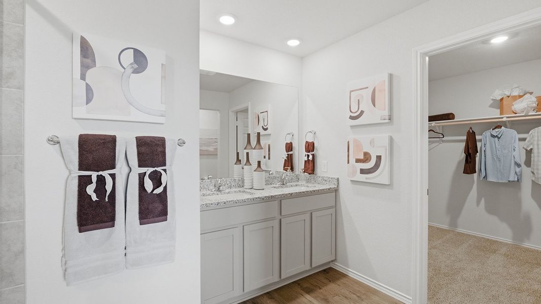 Furnished interior in a model home at Eagles Landing in Waco (Image 19).