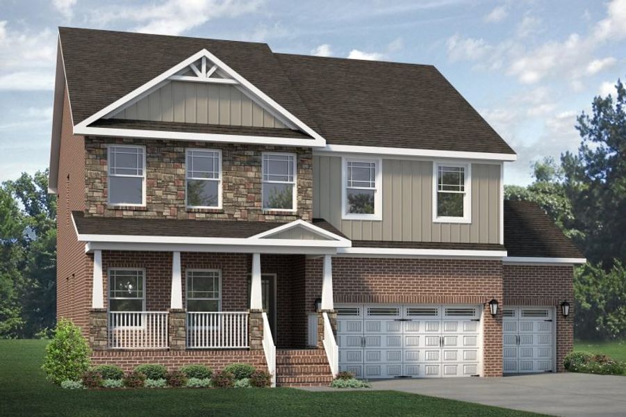 Front exterior of a home in the Weybridge community, located in Burlington, NC (Image 42).