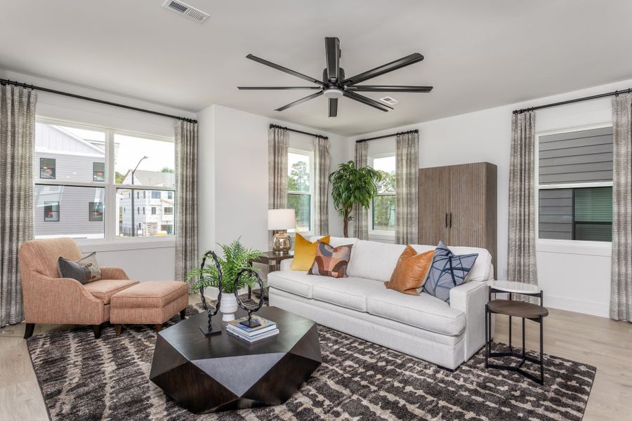 Furnished interior in a model home at Page Townes in Durham (Image 12). Furnished interior in a model home at Page Townes in Durham (Image 12).