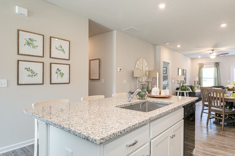 Furnished interior in a model home at The Cottages of Silvertown in Thomaston (Image 36).