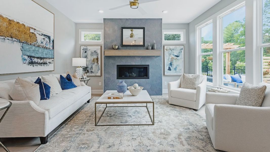 Furnished interior in a model home at The Courtyards on Robinson Church in Harrisburg (Image 24).