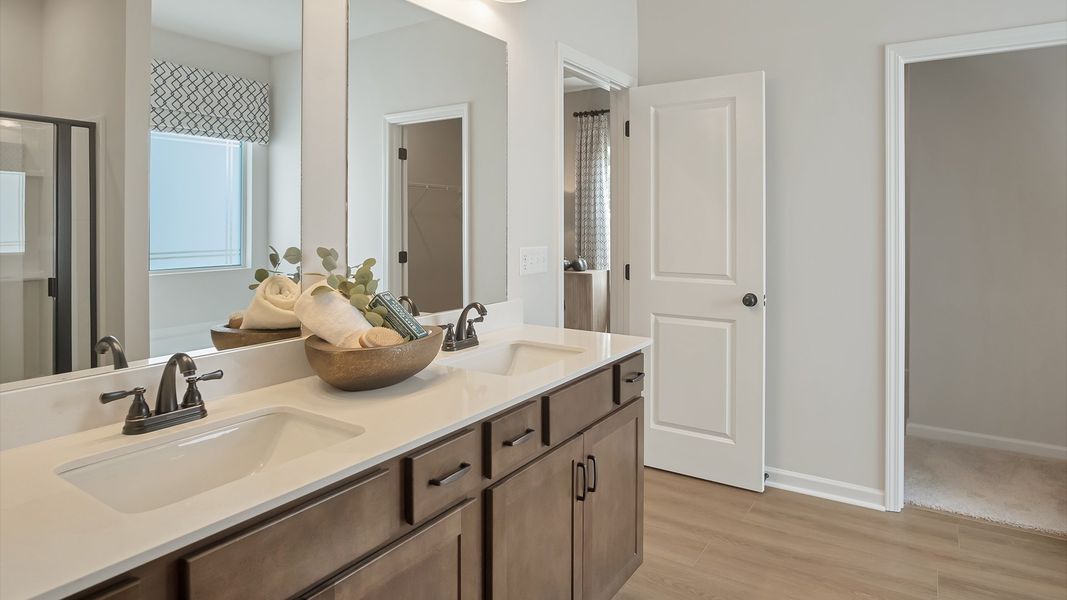 Furnished interior in a model home at Arbor Glen in Sanford (Image 15). Furnished interior in a model home at Arbor Glen in Sanford (Image 15).