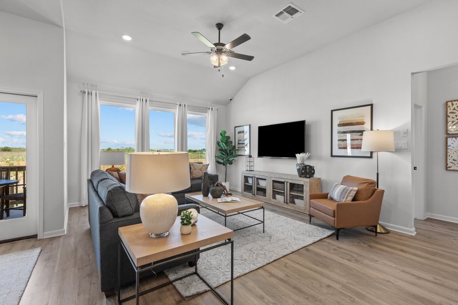 Furnished interior in a model home at Venado Crossing in Cibolo (Image 7).