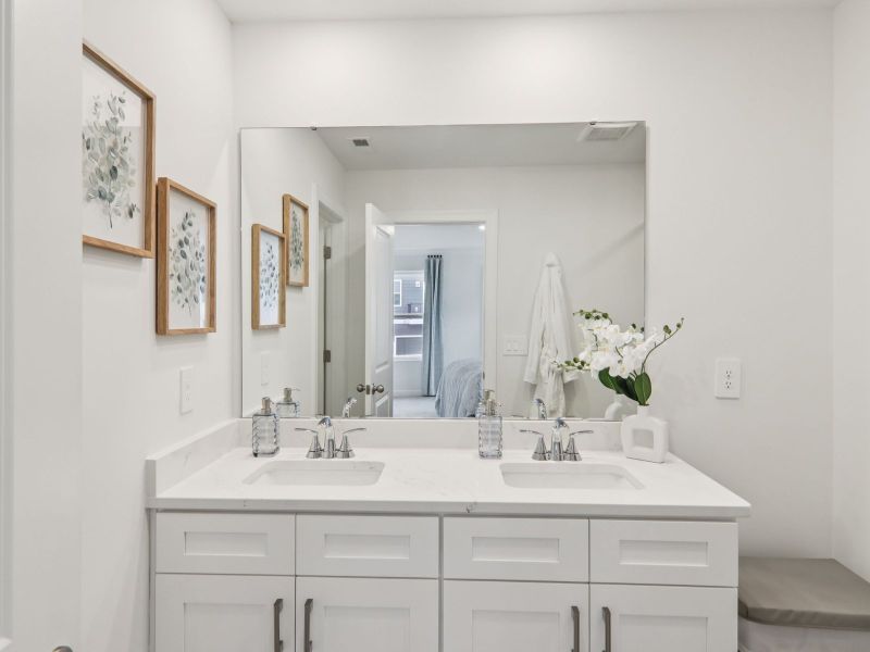 Furnished interior in a model home at Meadows at Wilson Farms - The Summit Series in Fort Mill (Image 14). Furnished interior in a model home at Meadows at Wilson Farms - The Summit Series in Fort Mill (Image 14).