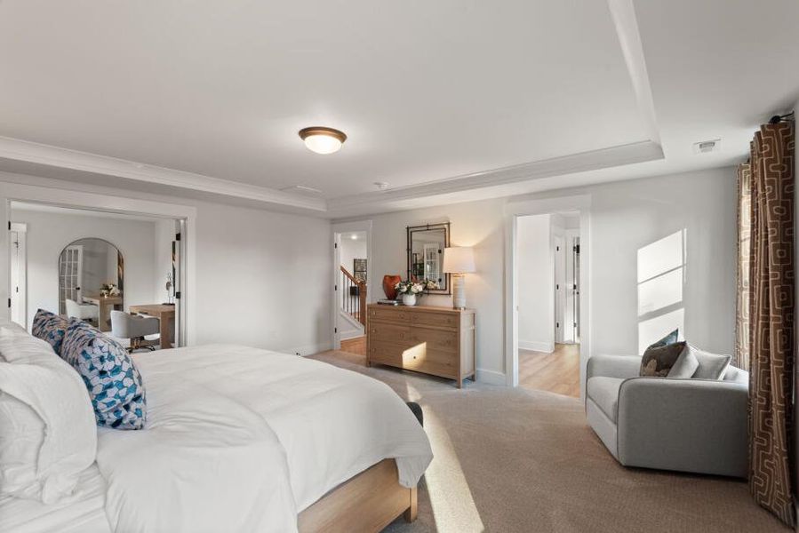 Furnished interior in a model home at Fiddler's Ridge in Advance (Image 35).