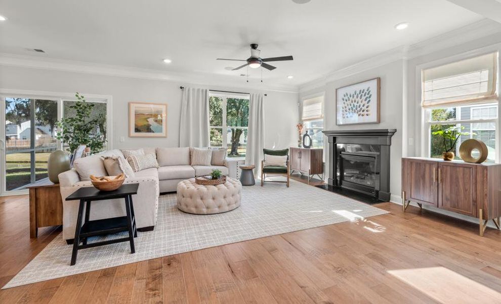 Furnished interior in a model home at Enclave at Riverdale in Huntersville (Image 5).