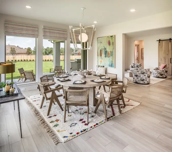 Furnished interior in a model home at Weston Lakes in Fulshear (Image 7).