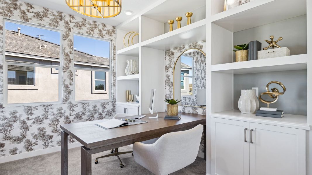 Furnished interior in a model home at The Ridge at Stone Butte in Phoenix (Image 37).