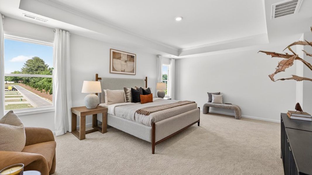 Furnished interior in a model home at Madden West in Fuquay Varina (Image 34).
