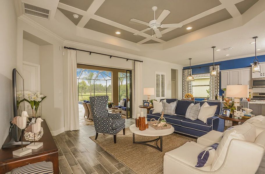 Furnished interior in a model home at Boca Royale Golf and Country Club at Wellen Park in Englewood (Image 23).