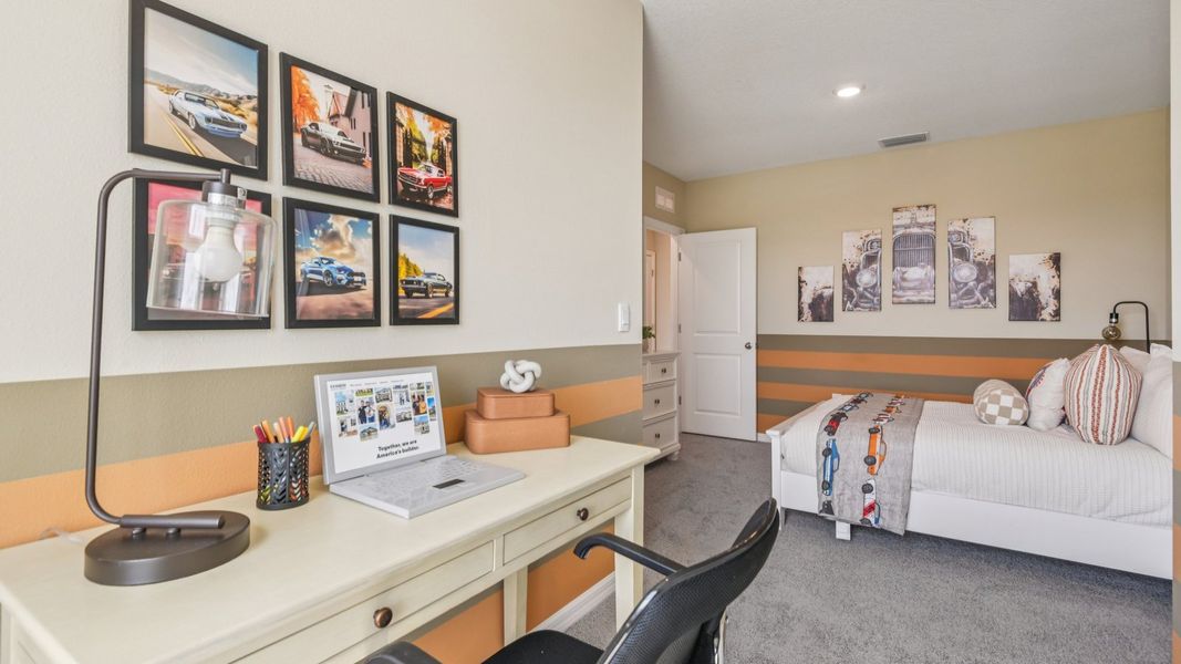 Furnished interior in a model home at Sanctuary at Citrus Park in Tampa (Image 20).