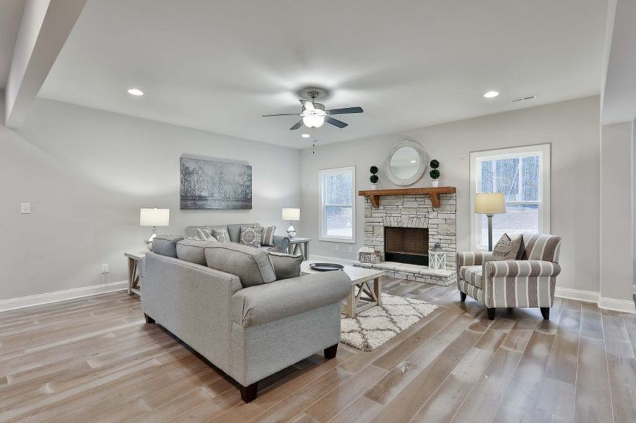 Furnished interior in a model home at Estates at Dorsett Bridge in Douglasville (Image 4).