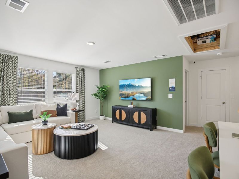 Furnished interior in a model home at River Ridge in Clarksville (Image 13). Furnished interior in a model home at River Ridge in Clarksville (Image 13).