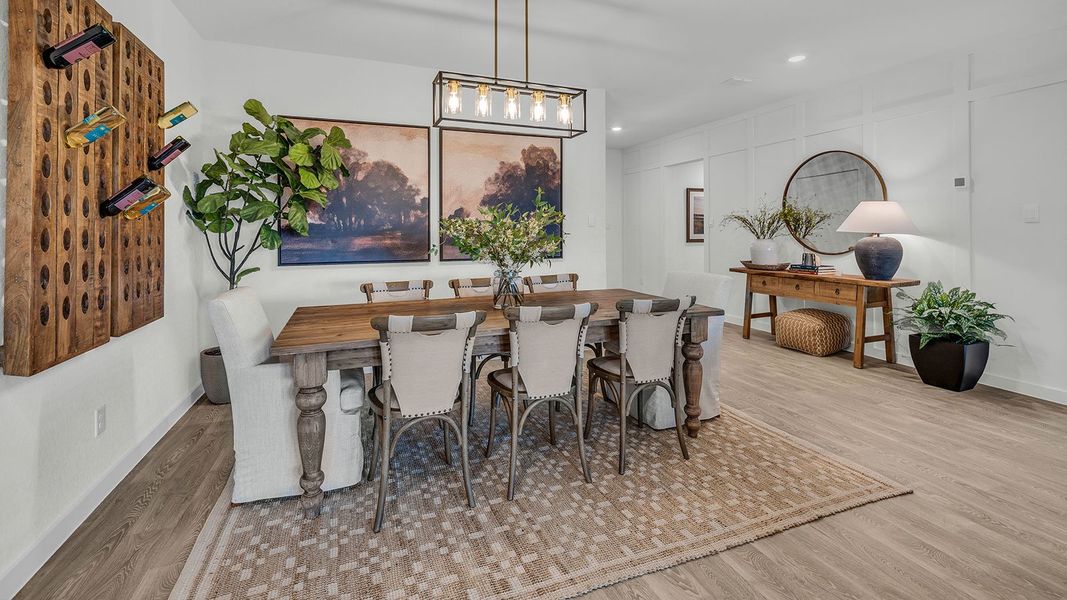 Furnished interior in a model home at Sonoma Oaks in Fredericksburg (Image 14).