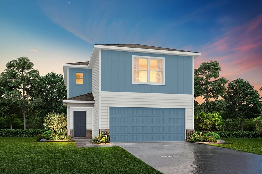 Front exterior of a home in the Treaty Oak community, located in Granbury, TX (Image 9).