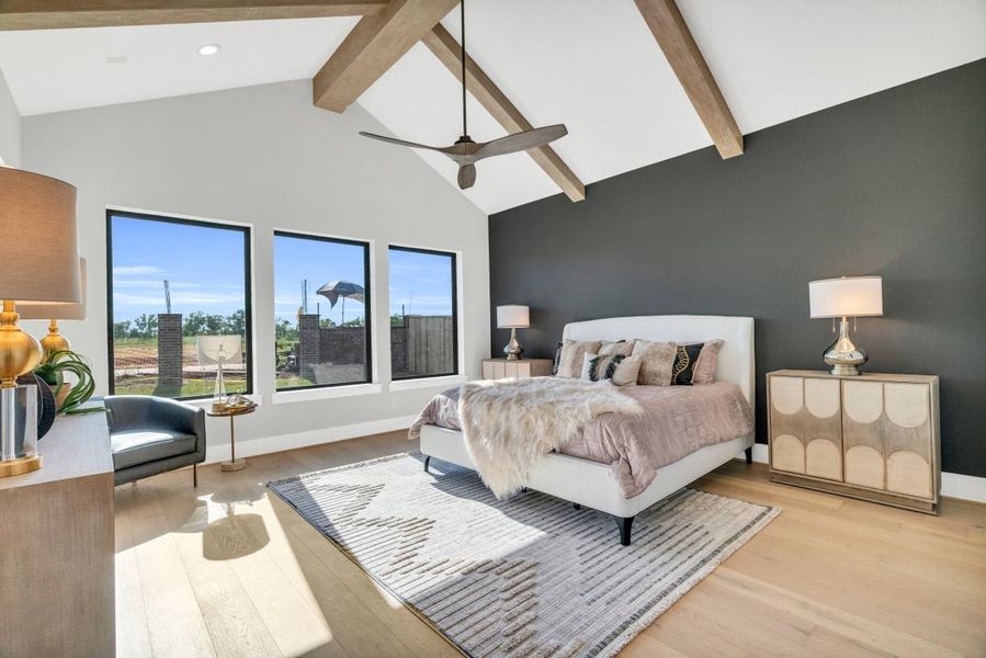 Furnished interior in a model home at Sienna in Missouri City (Image 10).