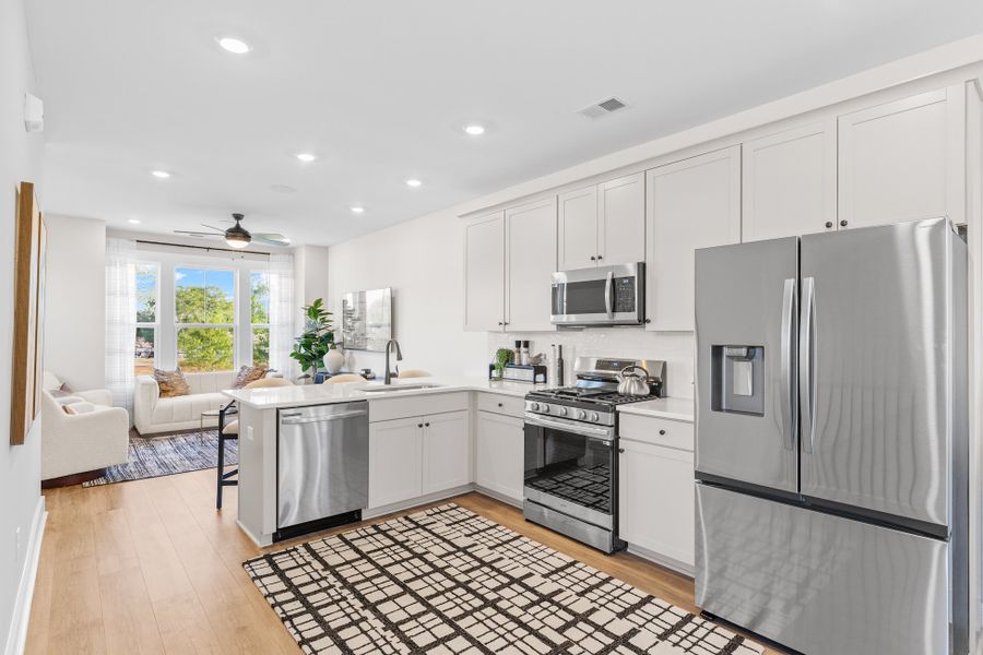 Furnished interior in a model home at Victor Park in Greer (Image 6).