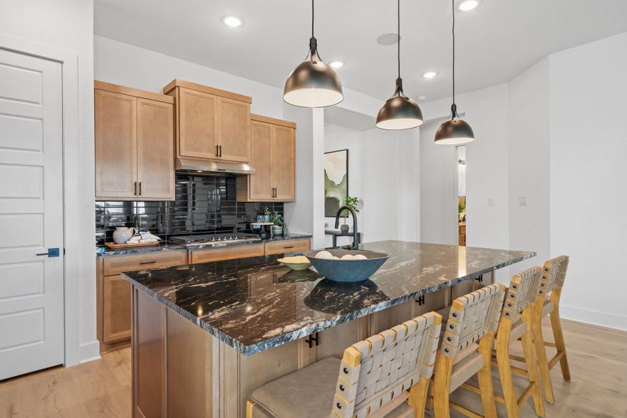 Furnished interior in a model home at Chaparral Park in Oak Point (Image 7).