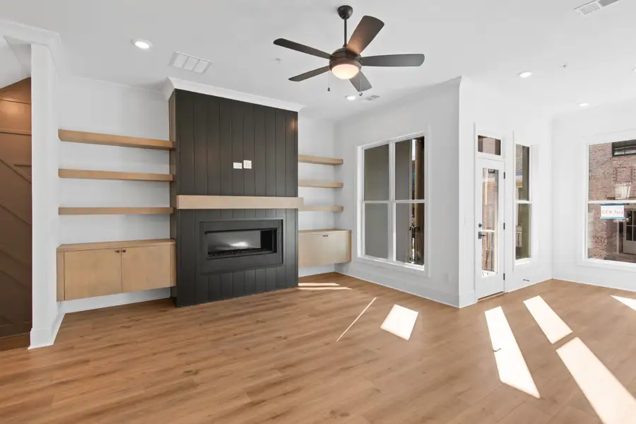 Furnished interior in a model home at Byers Park in Alpharetta (Image 17). Furnished interior in a model home at Byers Park in Alpharetta (Image 17).