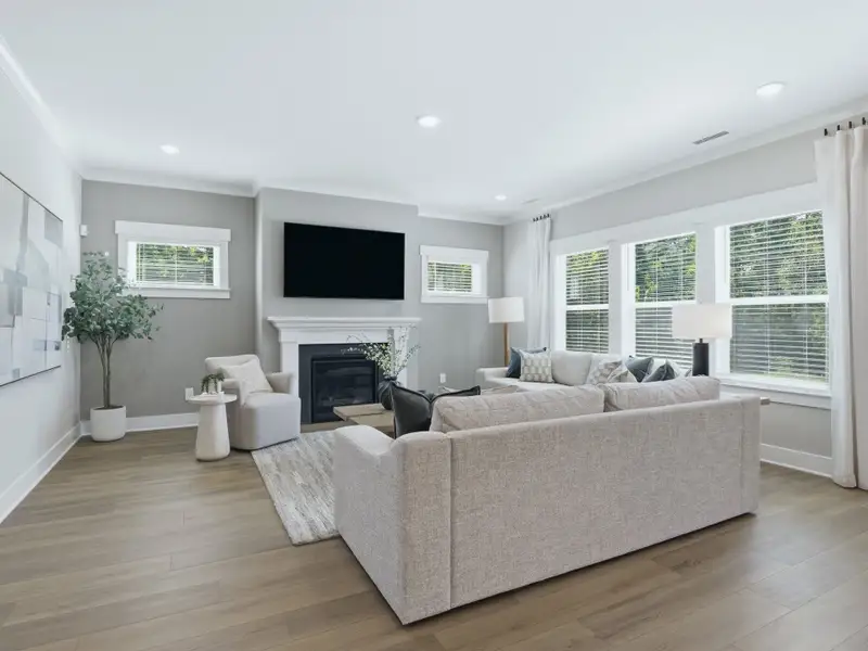 Furnished interior in a model home at Barrow Meadows in Zebulon (Image 7).