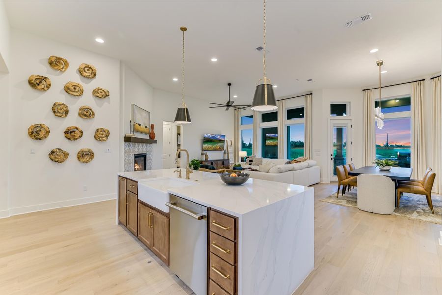 Furnished interior in a model home at Scofield Farms Estates in Georgetown (Image 27).