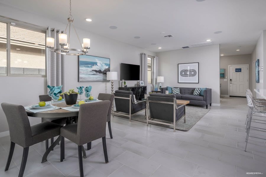 Dining Great Room to Front Door - Madera at Sunset Farms in Tolleson, Arizona | Landsea Homes