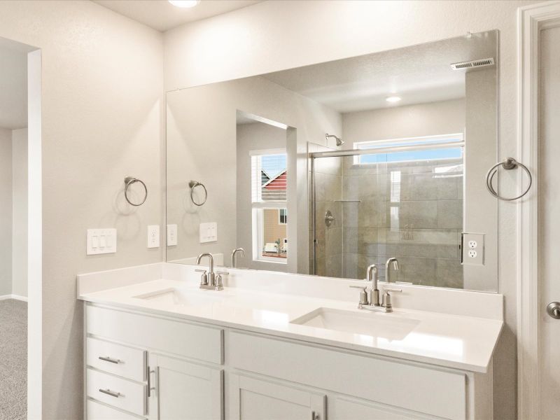 Furnished interior in a model home at Hidden Valley Farm in Severance (Image 4).