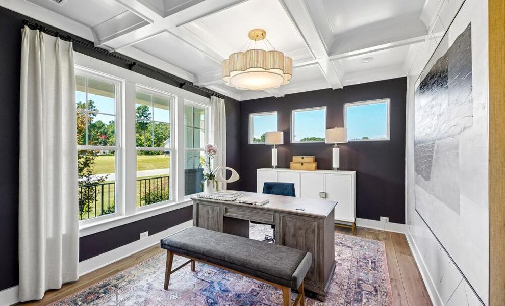 Furnished interior in a model home at High Springs in Clayton (Image 22).
