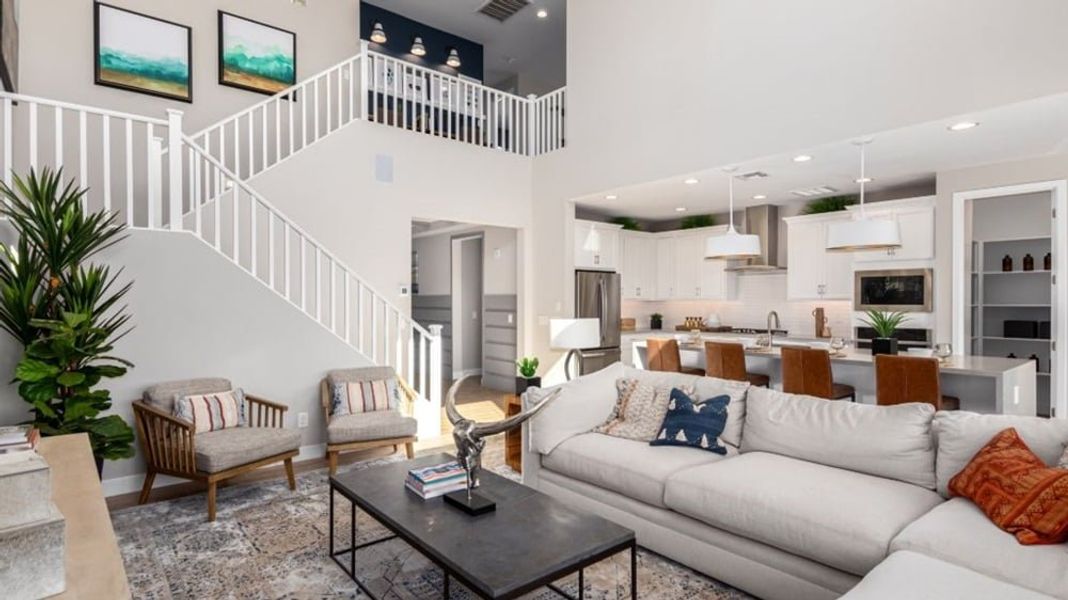 Furnished interior in a model home at Alamar Encore Collection in Avondale (Image 34).