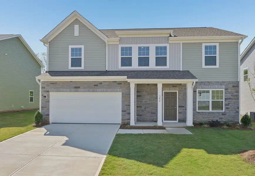 Front exterior of a home in the The Meadows community, located in Mebane, NC (Image 4).