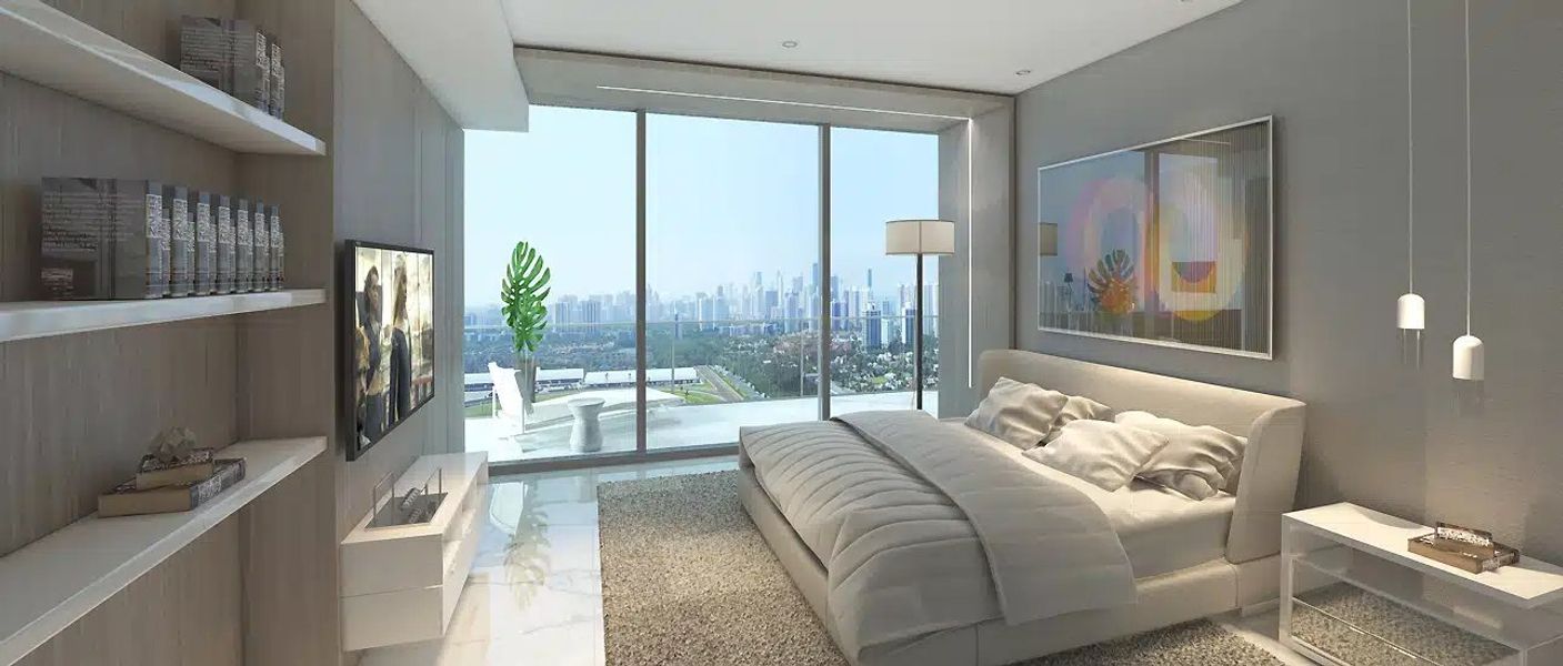 Furnished interior in a model home at Oasis Hallandale in Hallandale Beach (Image 6). Furnished interior in a model home at Oasis Hallandale in Hallandale Beach (Image 6).