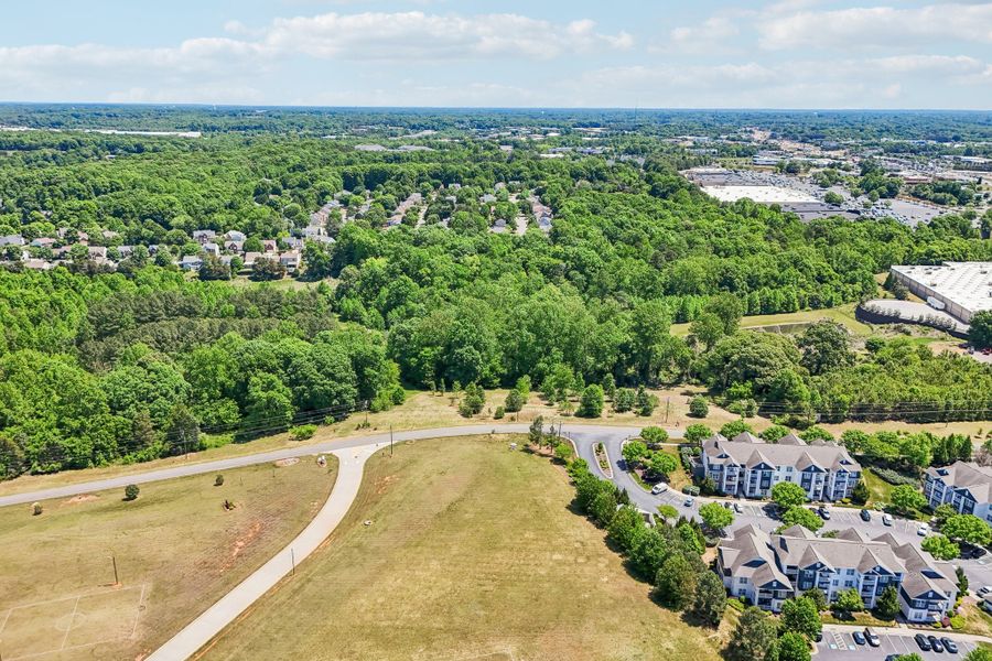 Aerial view of the Trillium Reserve at Lake Norman community in Mooresville, NC, showing layout and nearby surroundings (Image 16). Aerial view of the Trillium Reserve at Lake Norman community in Mooresville, NC, showing layout and nearby surroundings (Image 16).