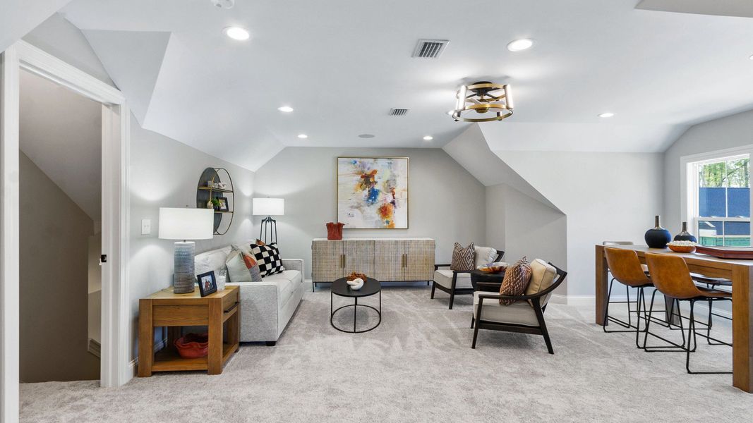 Furnished interior in a model home at Lakeside at Millican Reserve in College Station (Image 7).