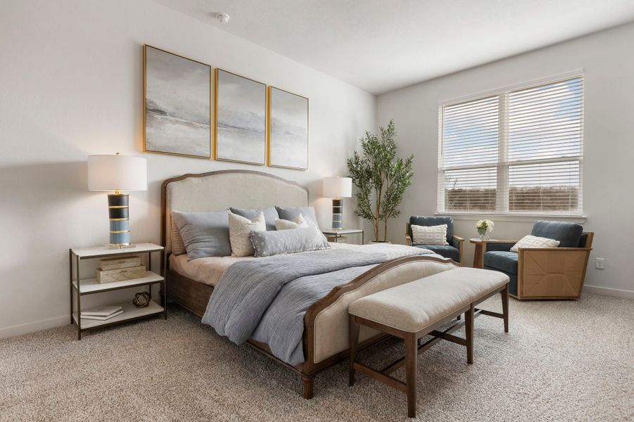 Furnished interior in a model home at Lakeside at Millican Reserve in College Station (Image 5).