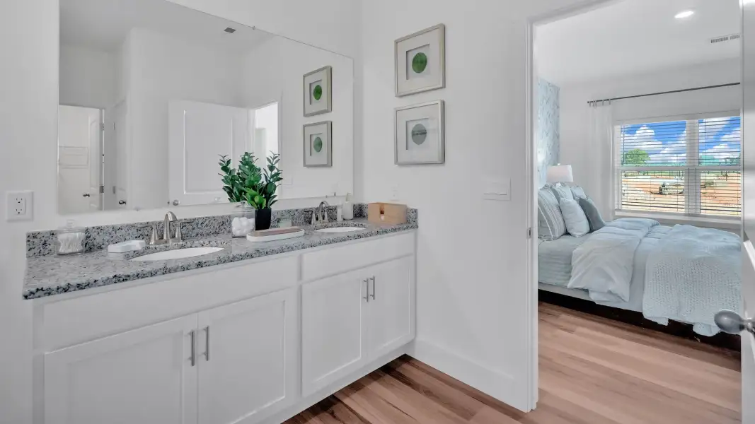 Furnished interior in a model home at Serenity Cove in Morristown (Image 18).