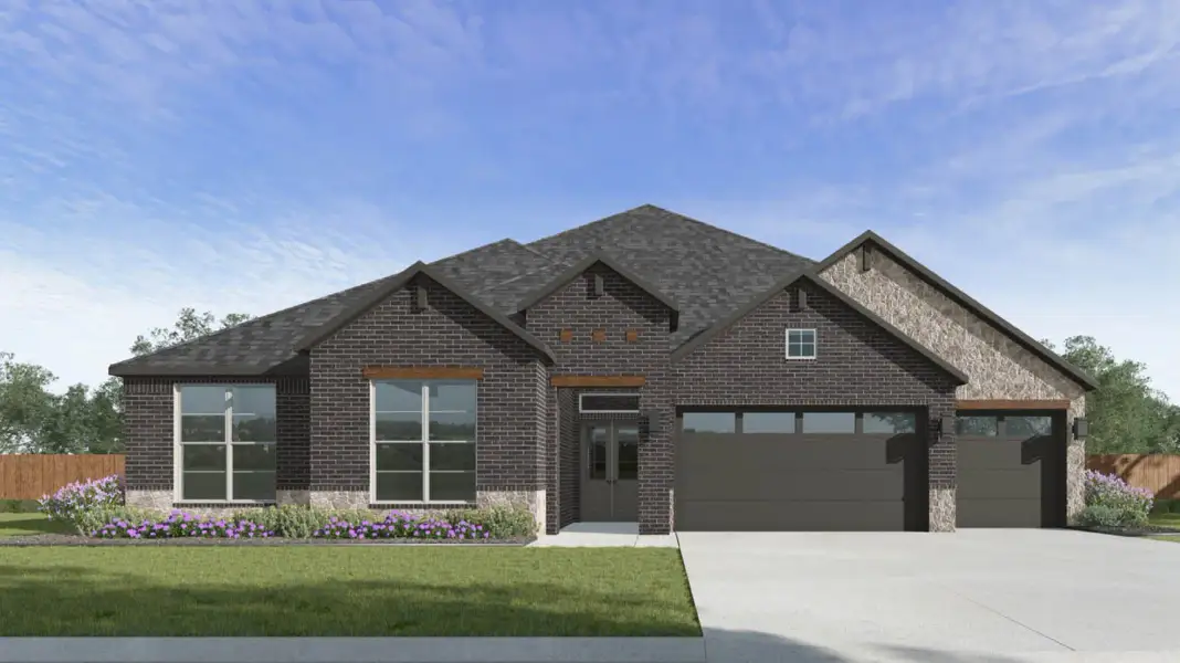 Front exterior of a home in the Friendswood Trails 90' Homesites community, located in Friendswood, TX (Image 12).