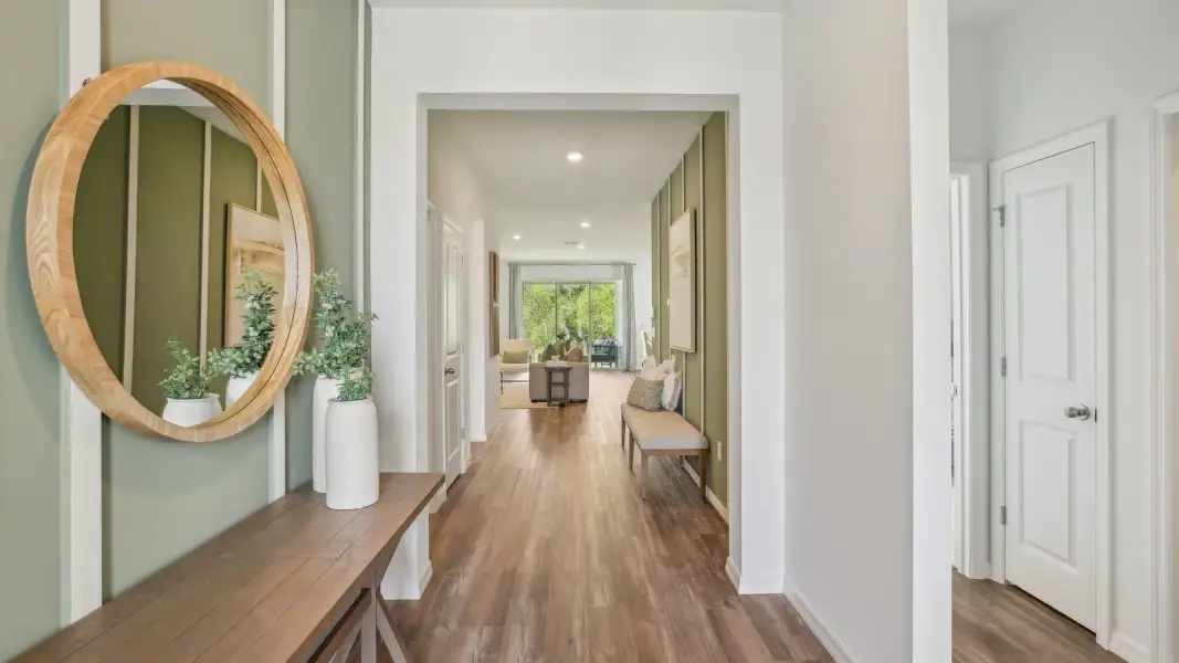 Furnished interior in a model home at Pasadena Ridge in Dade City (Image 4).