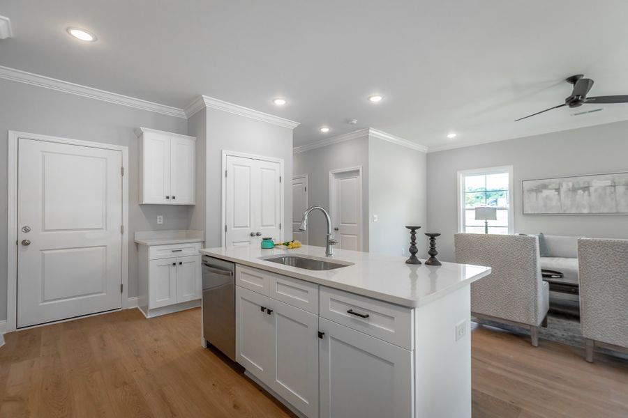 Furnished interior in a model home at The Eleuthera in Chattanooga (Image 6).