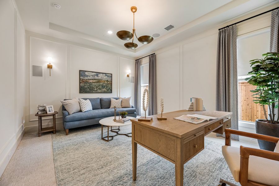 Furnished interior in a model home at Park Place - 80' Lots in Prosper (Image 33).