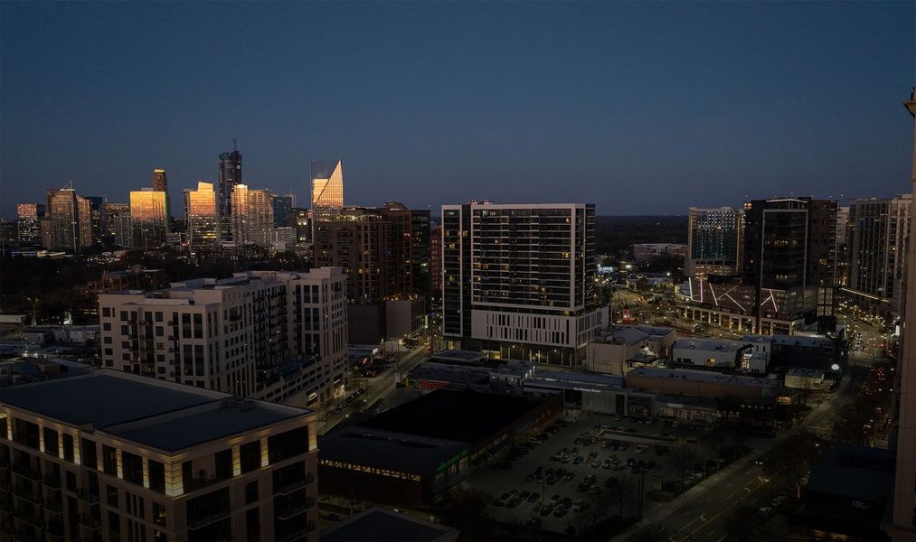Aerial view of the Elyse Buckhead community in Atlanta, GA, showing layout and nearby surroundings (Image 1).