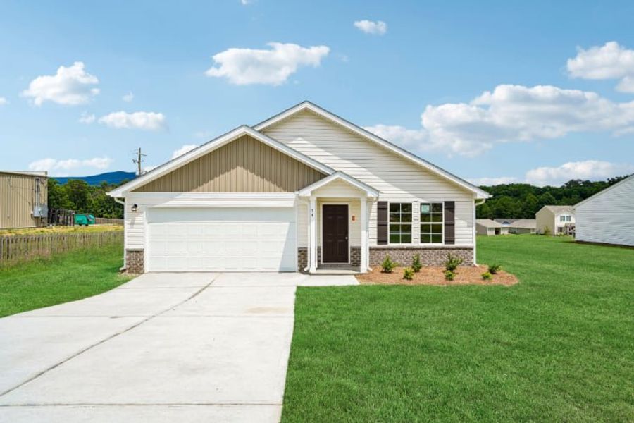 A house with a garage.