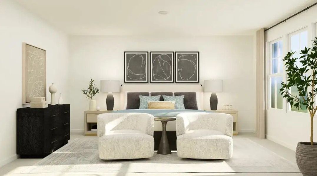 Furnished interior in a model home at Wesley Downs in Durham (Image 6). Furnished interior in a model home at Wesley Downs in Durham (Image 6).