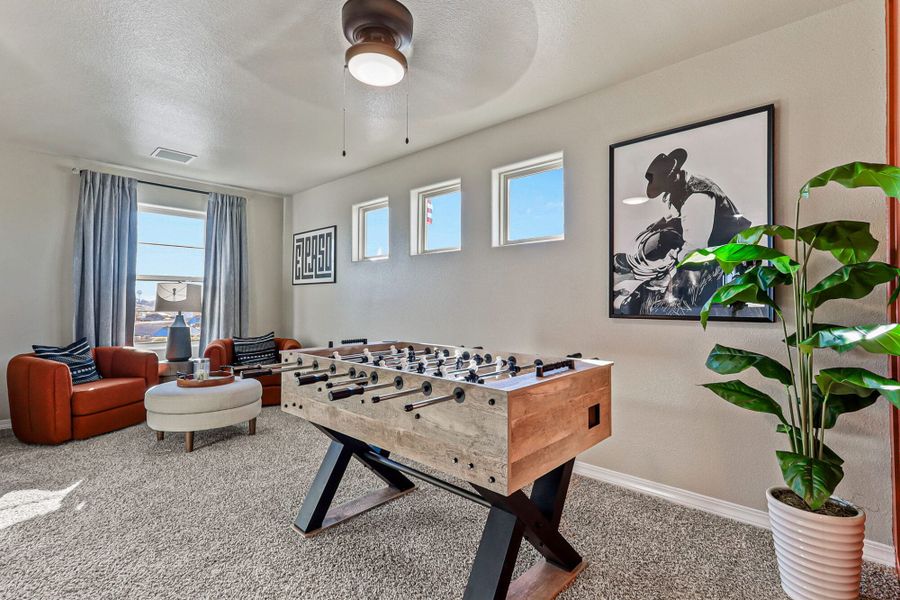 Furnished interior in a model home at Emerald Estates in Horizon City (Image 15). Furnished interior in a model home at Emerald Estates in Horizon City (Image 15).