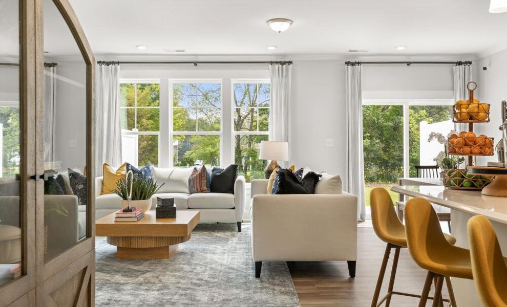 Furnished interior in a model home at Villas at Dawsonville Townhomes in Dawsonville (Image 6). Furnished interior in a model home at Villas at Dawsonville Townhomes in Dawsonville (Image 6).