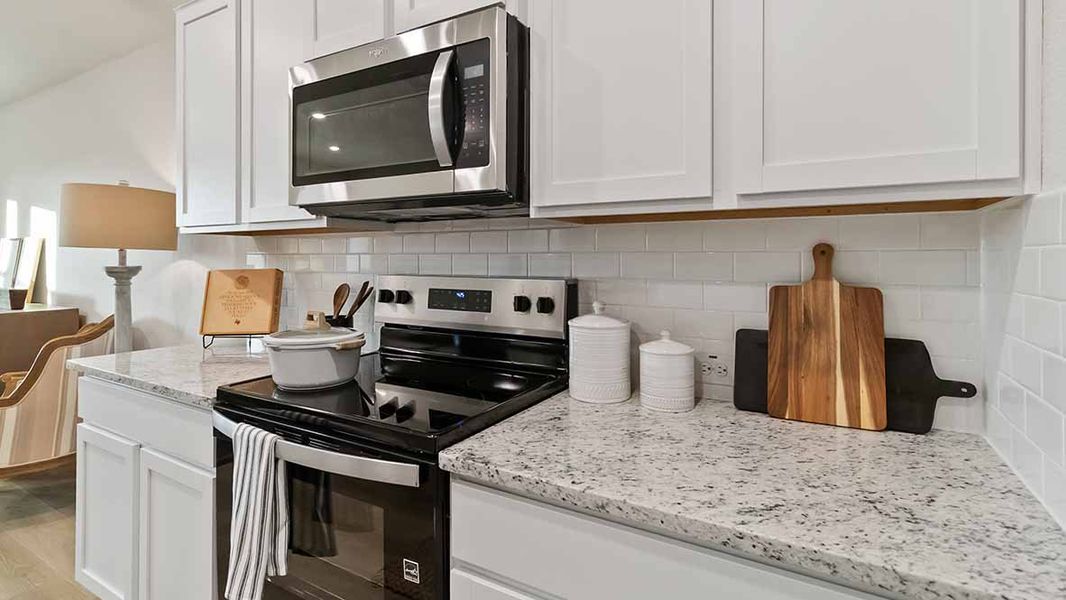 Furnished interior in a model home at The Birch at Spencer Ranch in Boerne (Image 17).